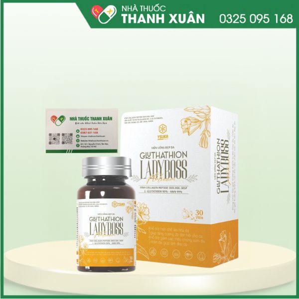 Viên uống đẹp da Gluthathion Ladyboss giúp cân bằng nội tiết tố nữ