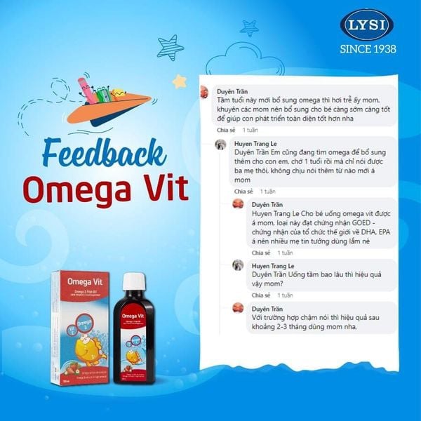 Omega Vit, bổ sung Omega 3 hỗ trợ phát triển não bộ và thị lực cho trẻ