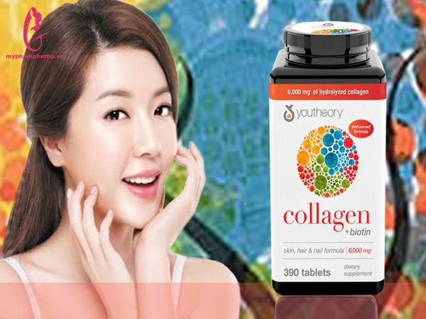 Viên Uống Collagen + Biotin Youtheory Mỹ 390 viên – myphamphutho.vn