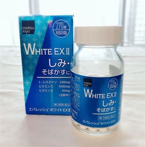 Viên uống trắng da trị nám Matsukiyo White EX II 270 viên của Nhật Bản