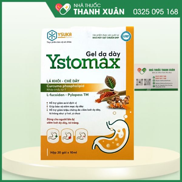 Gel dạ dày Ystomax - Hỗ trợ giảm acid dịch vị, giúp bảo vệ niêm ...