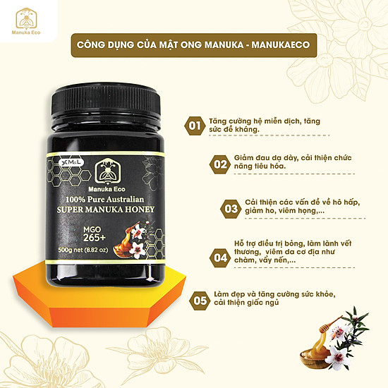 Mua Mật ong Manuka Eco Úc nguyên chất 100% - chỉ số kháng khuẩn ...