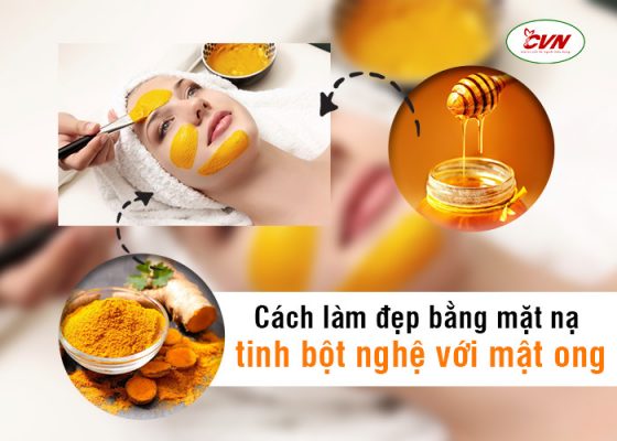 Cách làm đẹp bằng mặt nạ tinh bột nghệ với mật ong