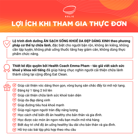 Thực đơn 7 ngày - Siết mỡ bụng – ROLIE Việt Nam