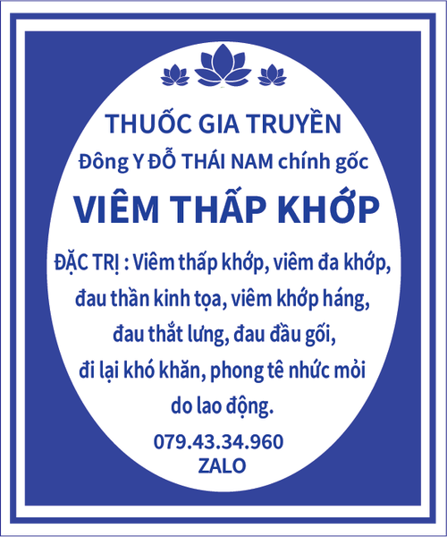 Thuốc trị Viêm thấp khớp 10 viên – Đông Y Đỗ Thái Nam Chính Gốc An ...