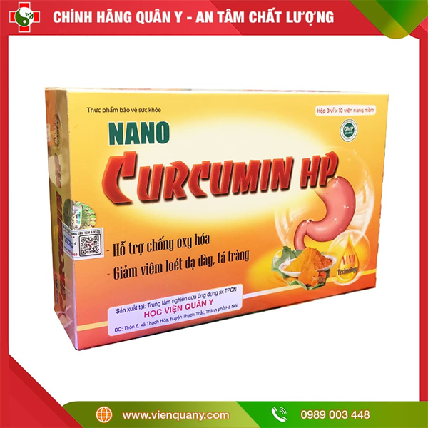 Nano Curcumin HP 30 viên Học Viện Quân Y sản xuất | vienquany.com