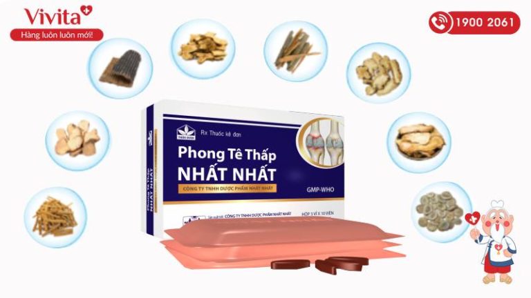 Phong tê thấp Nhất Nhất trị đau nhức xương khớp Hộp 30 viên - VIVITA