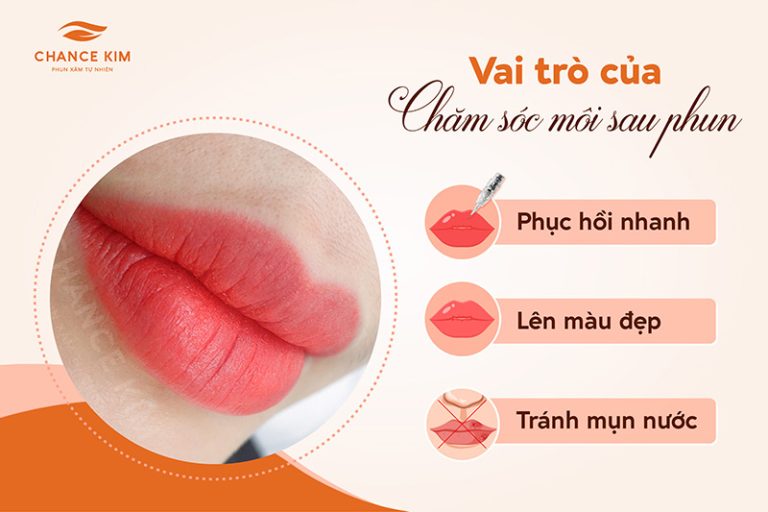 Hướng dẫn chăm sóc môi sau phun để lên màu đẹp nhất